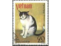 Клеймована марка  Фауна Котка  1979 от Виетнам