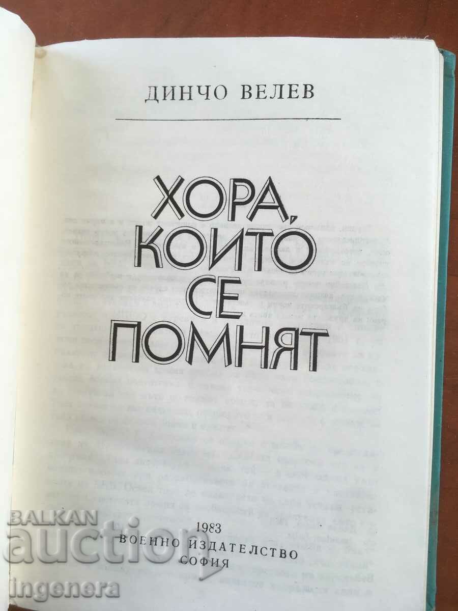 BOOK-DINCHO VELEV-PEOPLE WHO REMEMBER-1983 with price 23.00 BGN | € 11.76 BOOK-DINCHO VELEV-PEOPLE WHO REMEMBER-1983 with price 23.00 BGN | € 11.76
