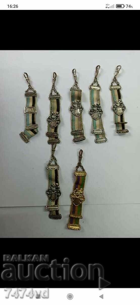 Ribbons with silver elements of orders or orders Ribbons with silver elements of orders or orders