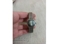 BAUME & MERCIER-Ceas de dama argintiu, lant argintiu