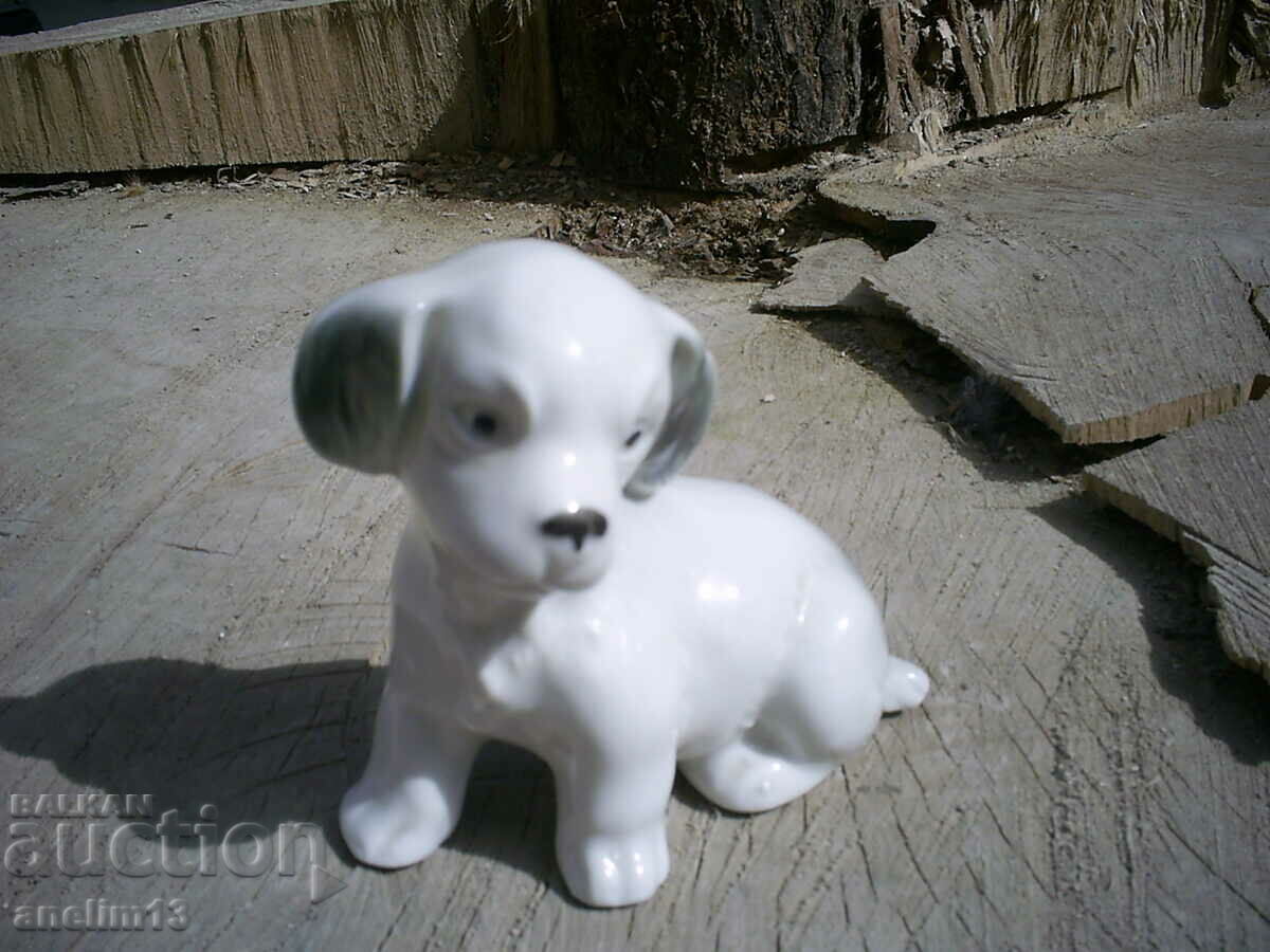 OLD PORCELAIN DOG MARKED with price 35.00 BGN | € 17.90 OLD PORCELAIN DOG MARKED with price 35.00 BGN | € 17.90
