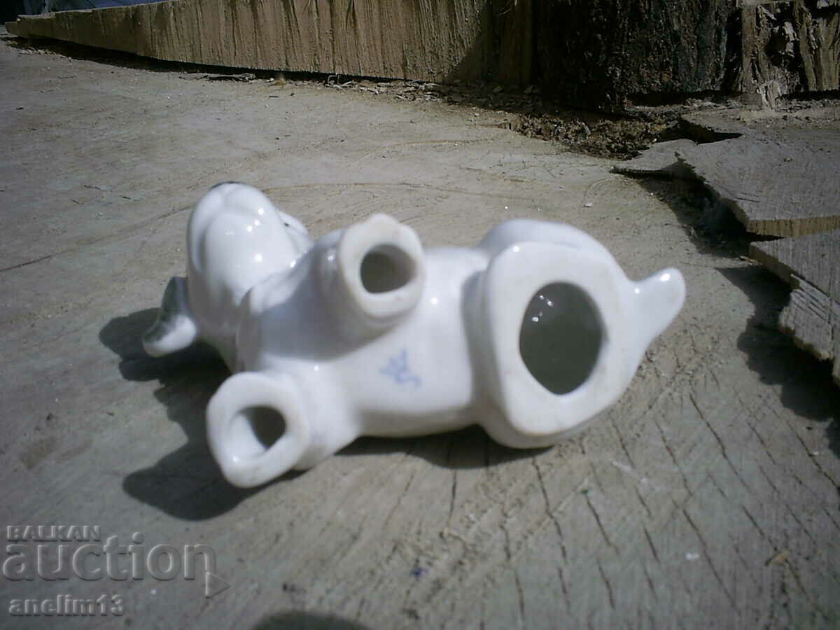 OLD PORCELAIN DOG MARKED - 5 OLD PORCELAIN DOG MARKED - 5