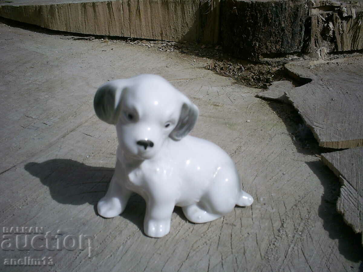 OLD PORCELAIN DOG MARKED