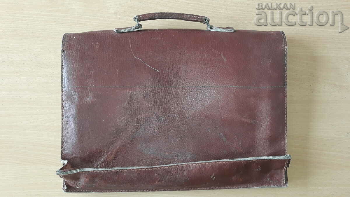 geantă vintage retro vintage din piele - 7