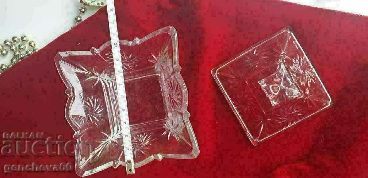 Auction  Glass candy dish or butter dish