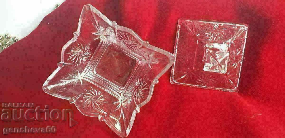 Glass candy dish or butter dish - 7