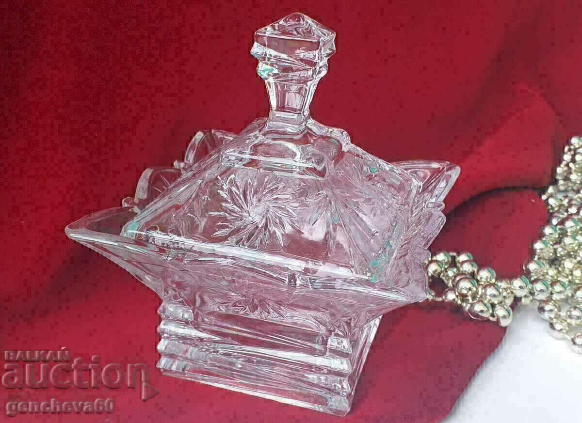 Glass candy dish or butter dish