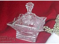 Glass candy dish or butter dish