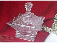 Glass candy dish or butter dish
