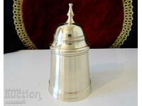 Zaharniță masivă din bronz, cupă cu capac 310 gr