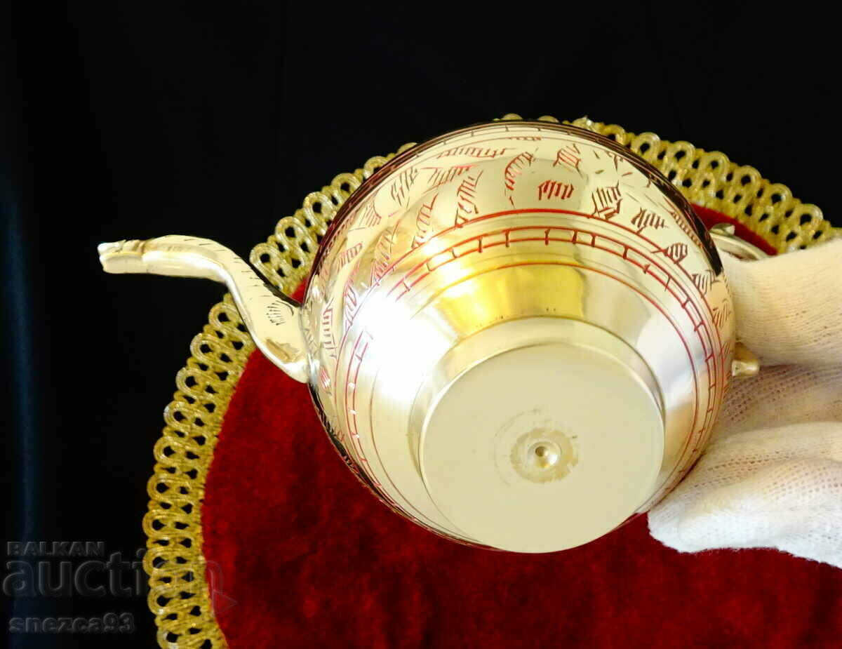 Bronze jug Swan, cell enamel. - 7 Bronze jug Swan, cell enamel. - 7