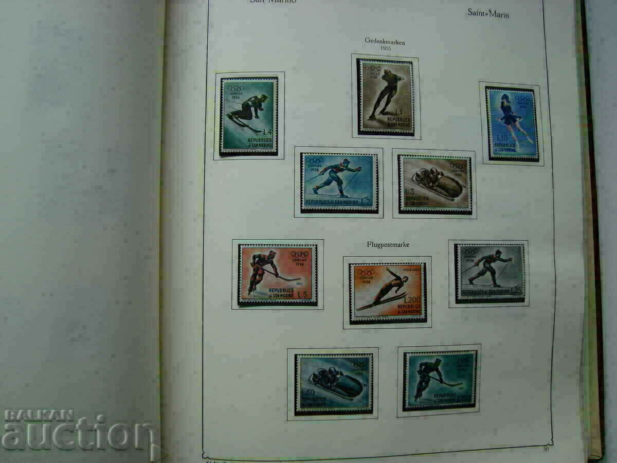 Licitație 1100 euro Album cu timbre San Marino 1954 - 1983