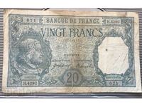 Γαλλία 20 φράγκων 1918 όμορφο και πολύ σπάνιο τραπεζογραμμάτιο
