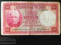 Islanda 10 Kronur 1928 Pick 32 Ref 0762