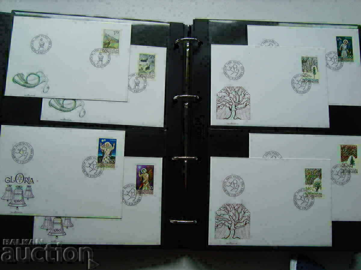 Livrarea Album de timbre 166 plicuri FDC Colecție de filatelie Liechtenstein