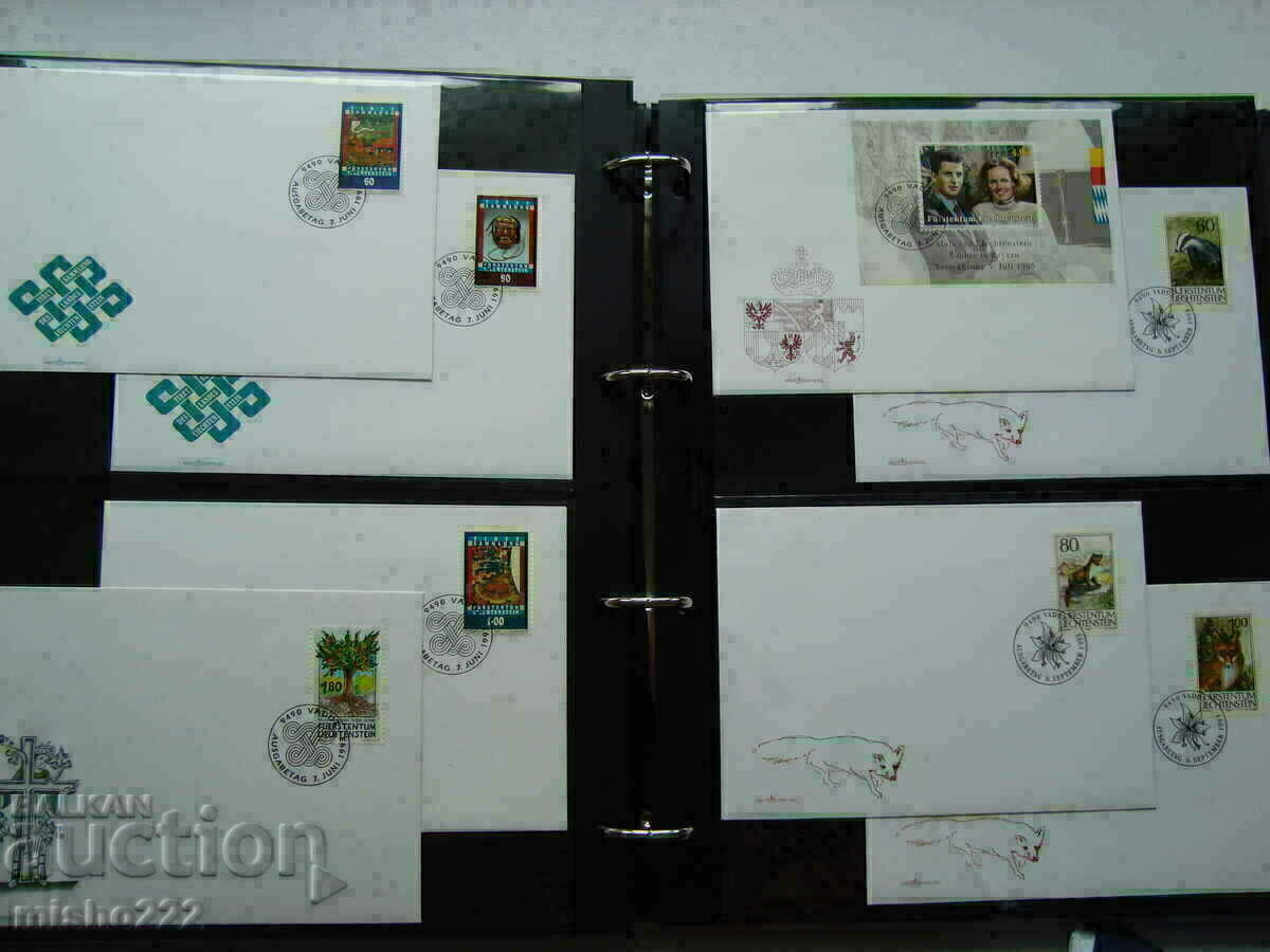 Stamp album 166 FDC envelopes Liechtenstein philately collection - 5 Stamp album 166 FDC envelopes Liechtenstein philately collection - 5
