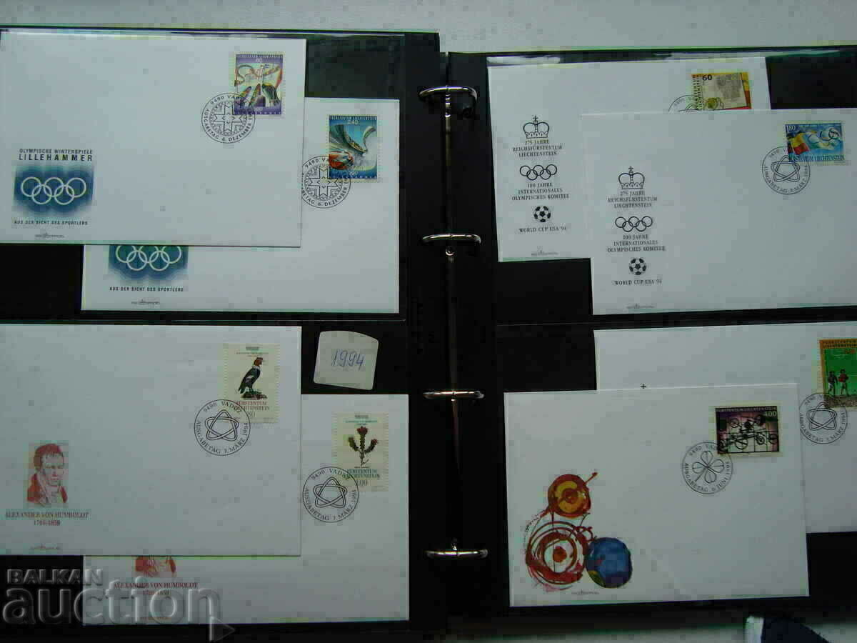 Stamp album 166 FDC envelopes Liechtenstein philately collection - 6 Stamp album 166 FDC envelopes Liechtenstein philately collection - 6