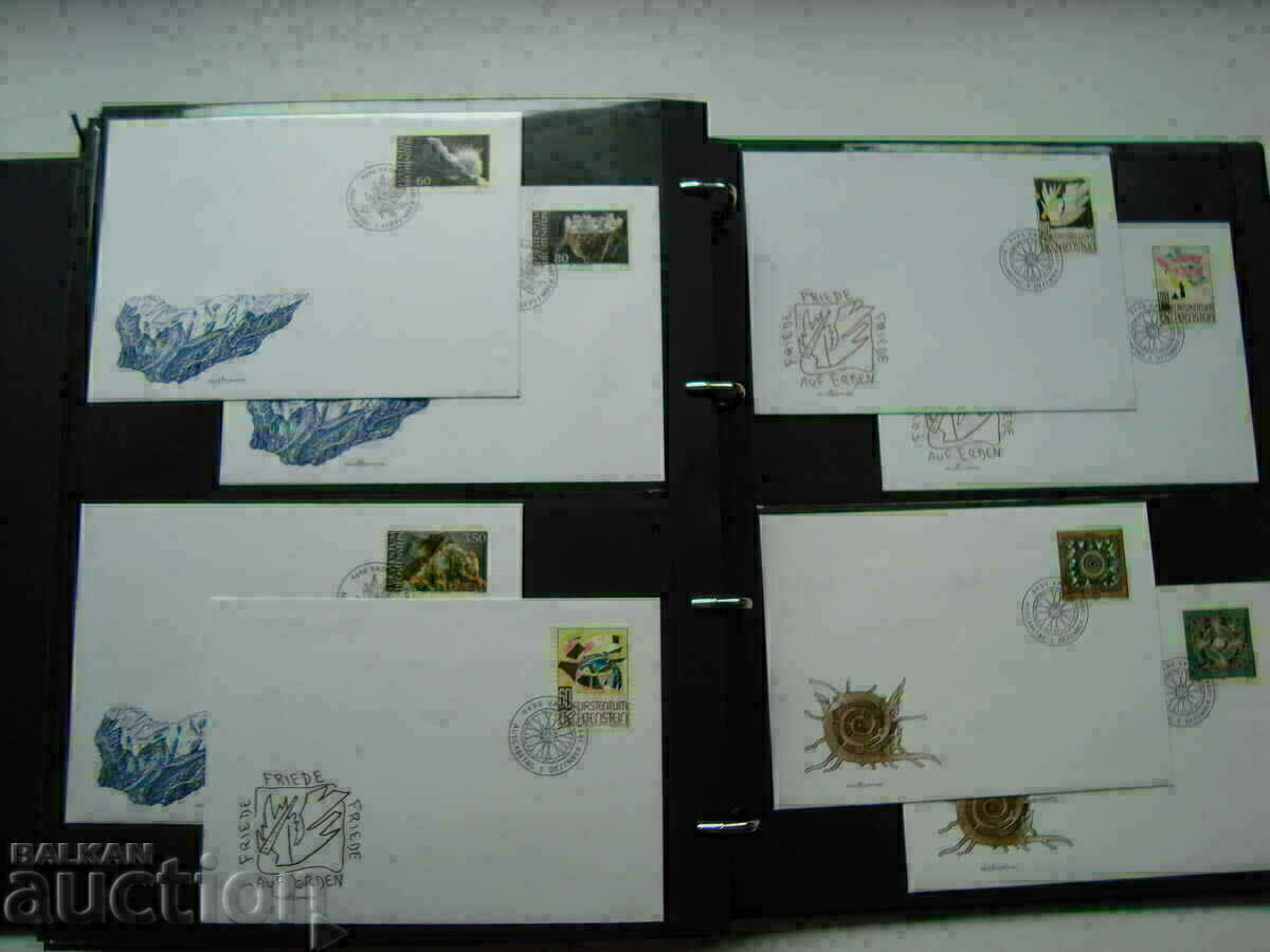Stamp album 166 FDC envelopes Liechtenstein philately collection - 7 Stamp album 166 FDC envelopes Liechtenstein philately collection - 7