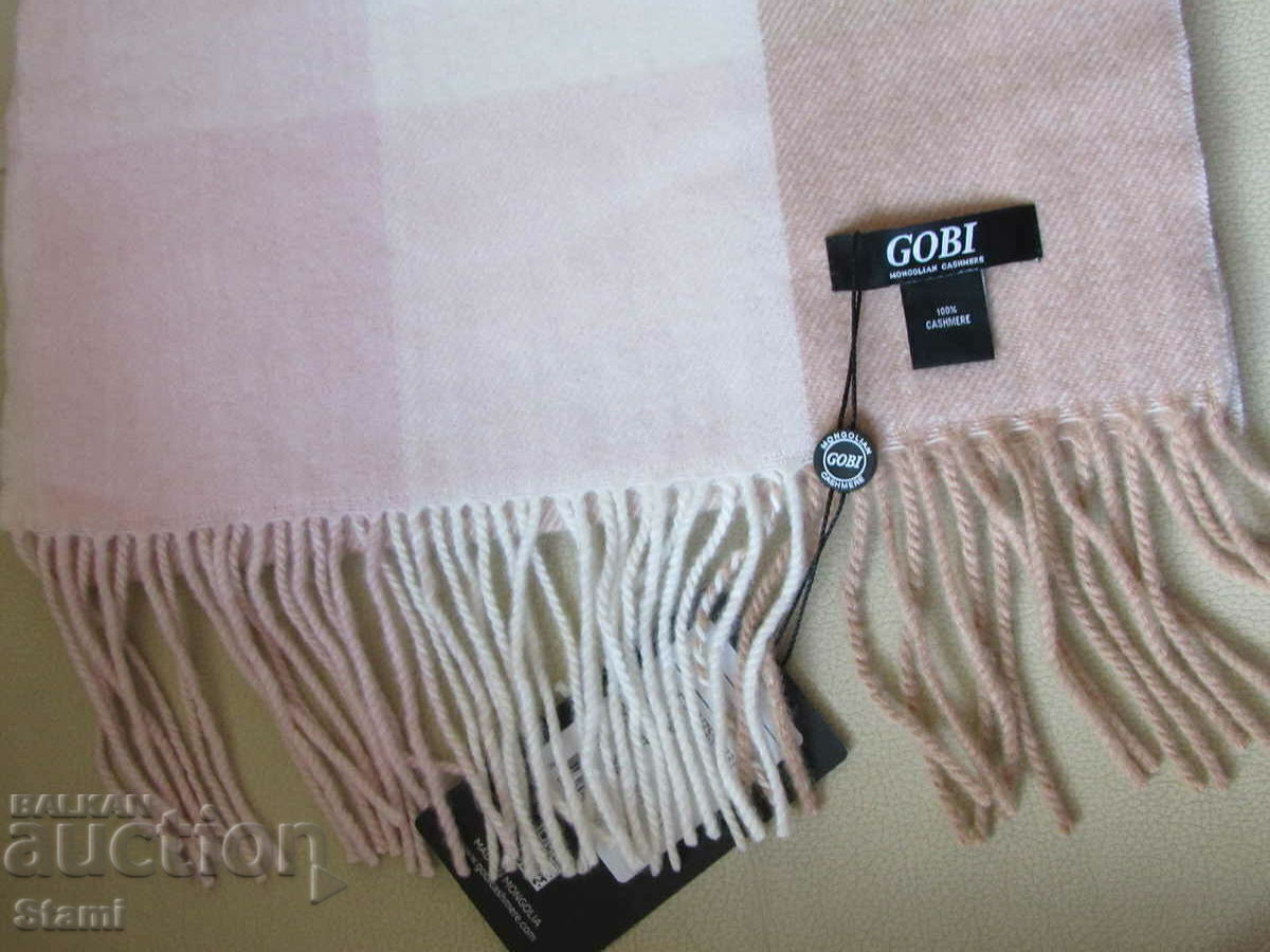 Παράδοση Νέο κασμιρένιο κασκόλ ρίγε GOBI, Μογγολία Παράδοση Νέο κασμιρένιο κασκόλ ρίγε GOBI, Μογγολία