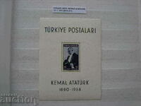 90 euro Timbre Turcia 1939 bl 1 Catalog mare st