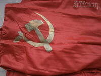 red flag hammer and sickle flag social propaganda USSR USSR