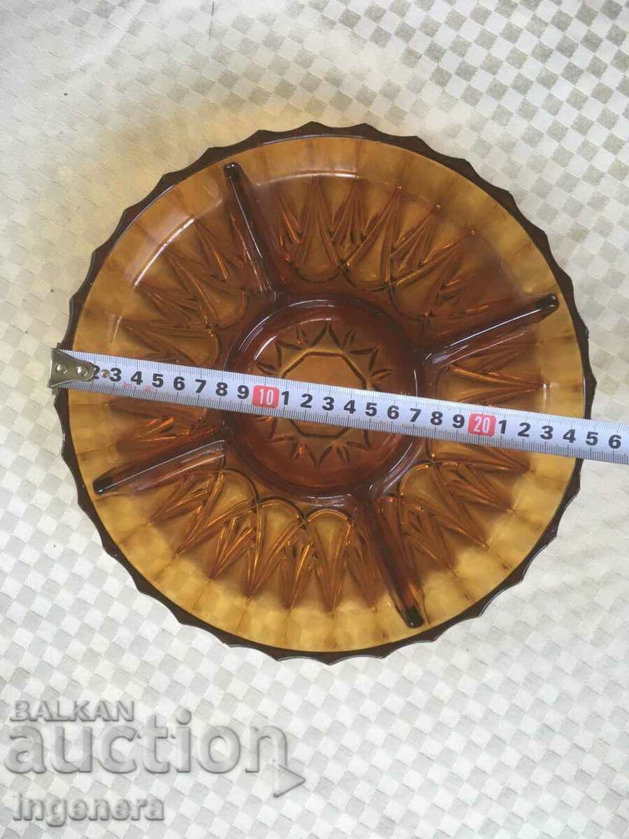 Delivery of SALADIER FOR 5 SALADS COLORED GLASS RELIEF THICK - FRANCE Delivery of SALADIER FOR 5 SALADS COLORED GLASS RELIEF THICK - FRANCE