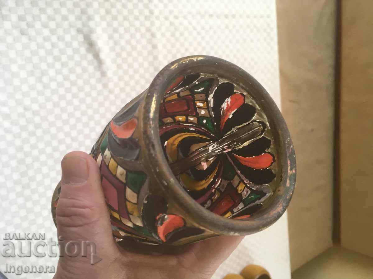 Auction  PAINTED GLASS VASE