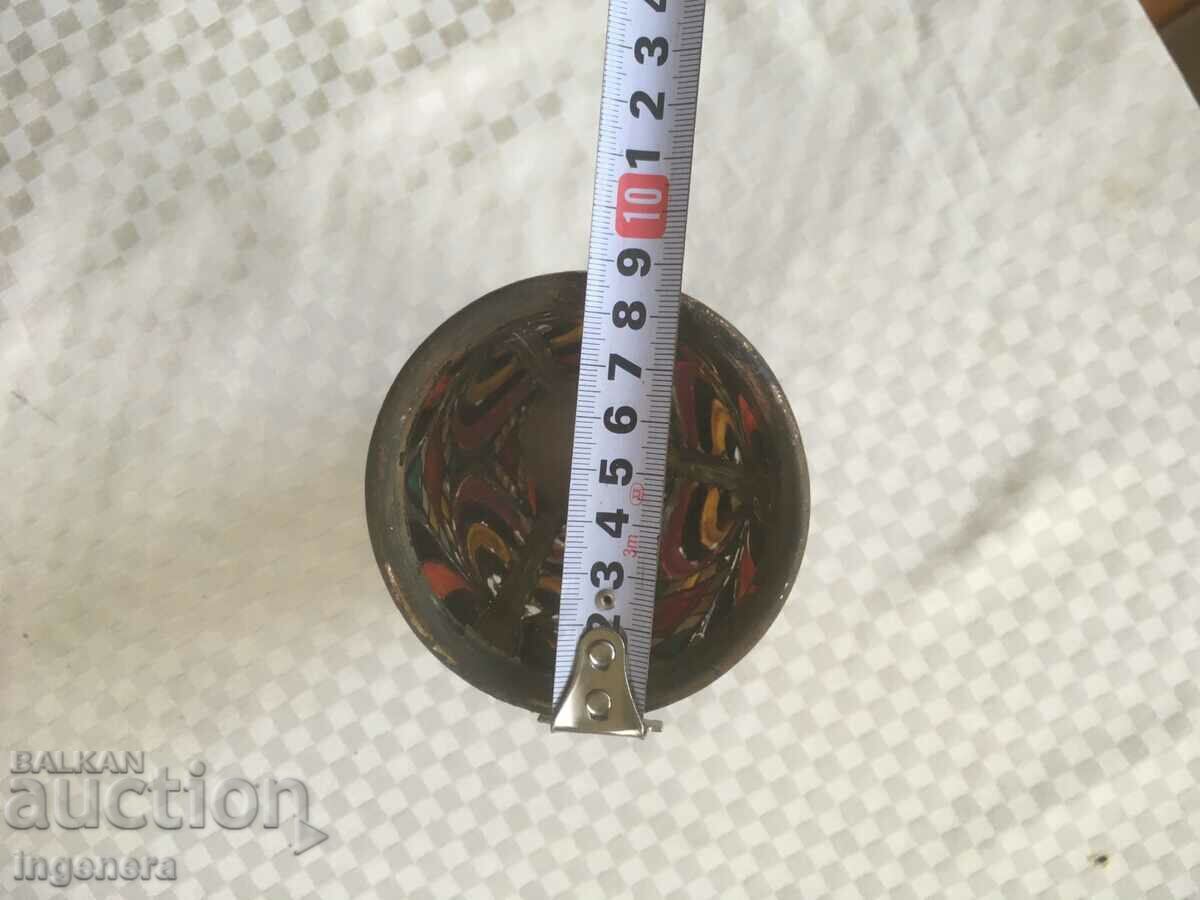 PAINTED GLASS VASE - 6