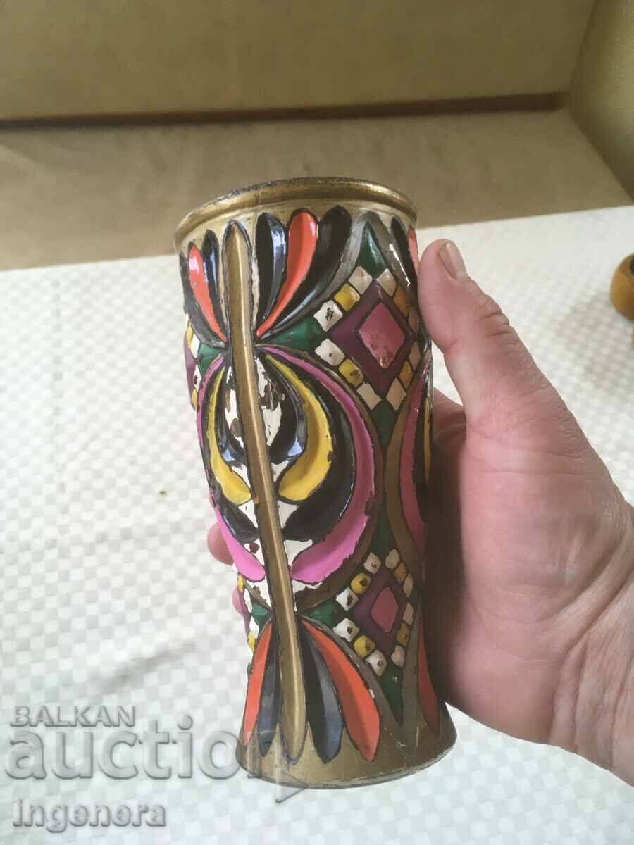 PAINTED GLASS VASE