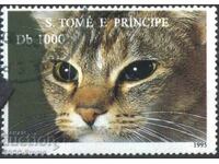 Branded brand Fauna Cat 1995 from Sao Tome and Principe