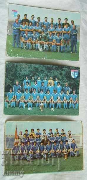 Levski Spartak calendar 1981, 1983 and 1985 - 3 pieces