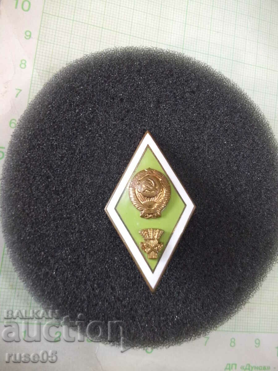 Badge university rhomboid new Soviet - 1