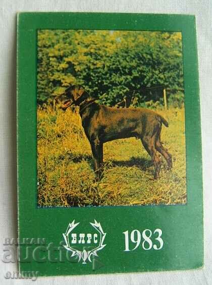 Calendar BLRS - câine de vânătoare, 1983
