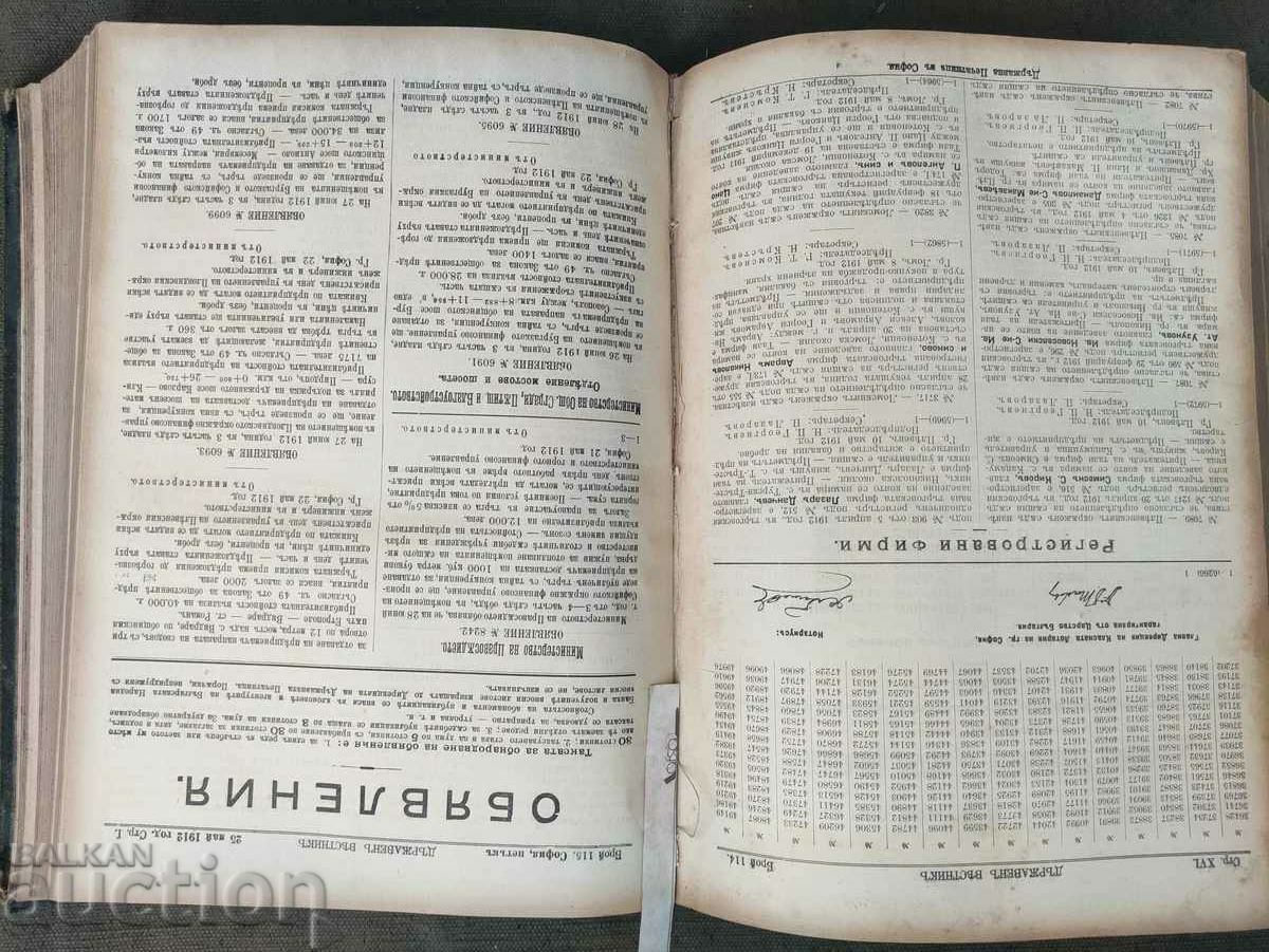Delivery of State Gazette 1912, part 2 - Kingdom of Bulgaria Delivery of State Gazette 1912, part 2 - Kingdom of Bulgaria