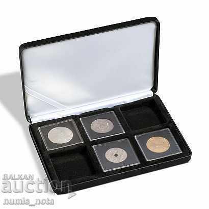 leather storage box for 6 coins in QUADRUM capsules