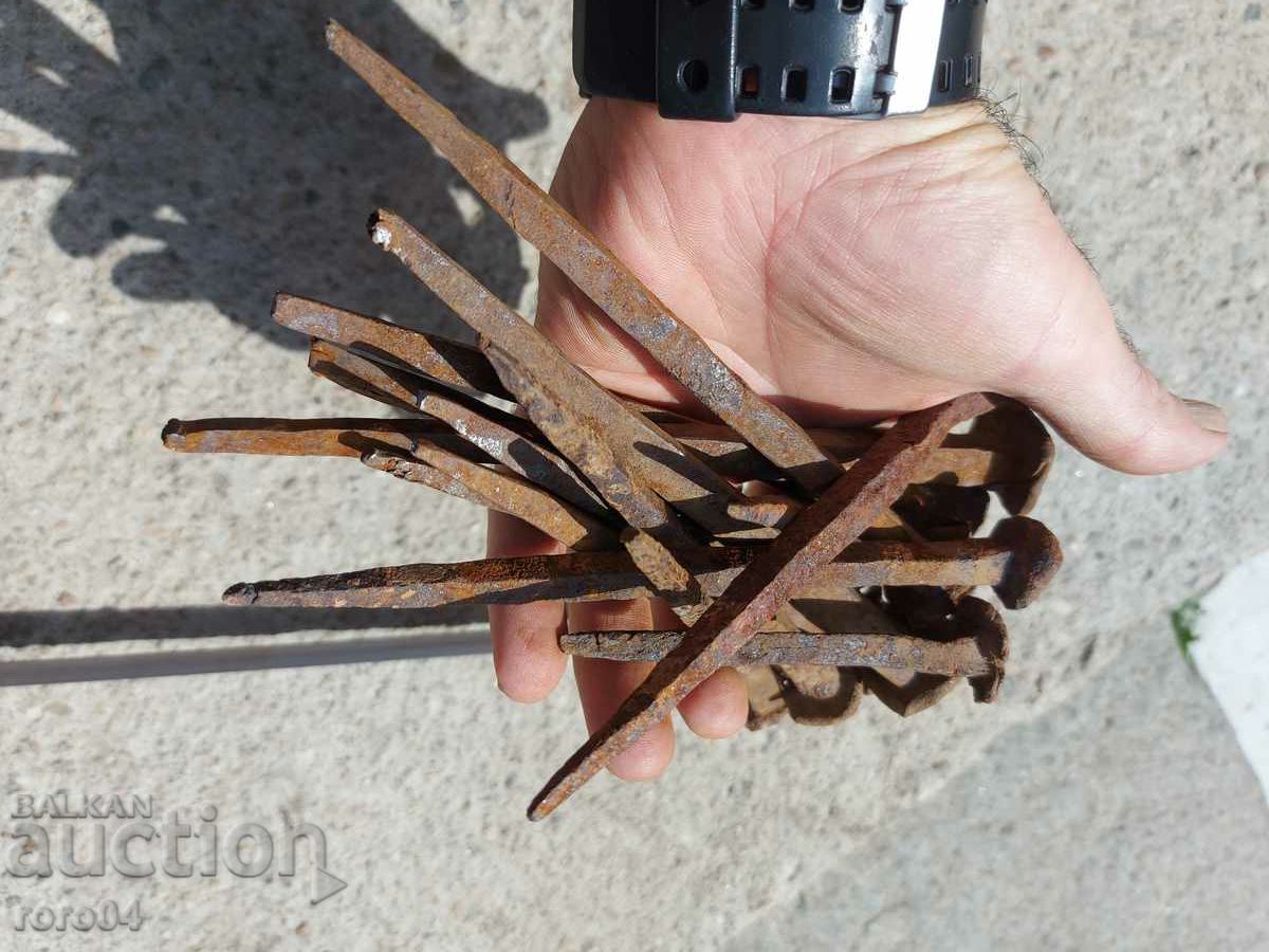 OLD HAND FORGED NAILS - 7 OLD HAND FORGED NAILS - 7