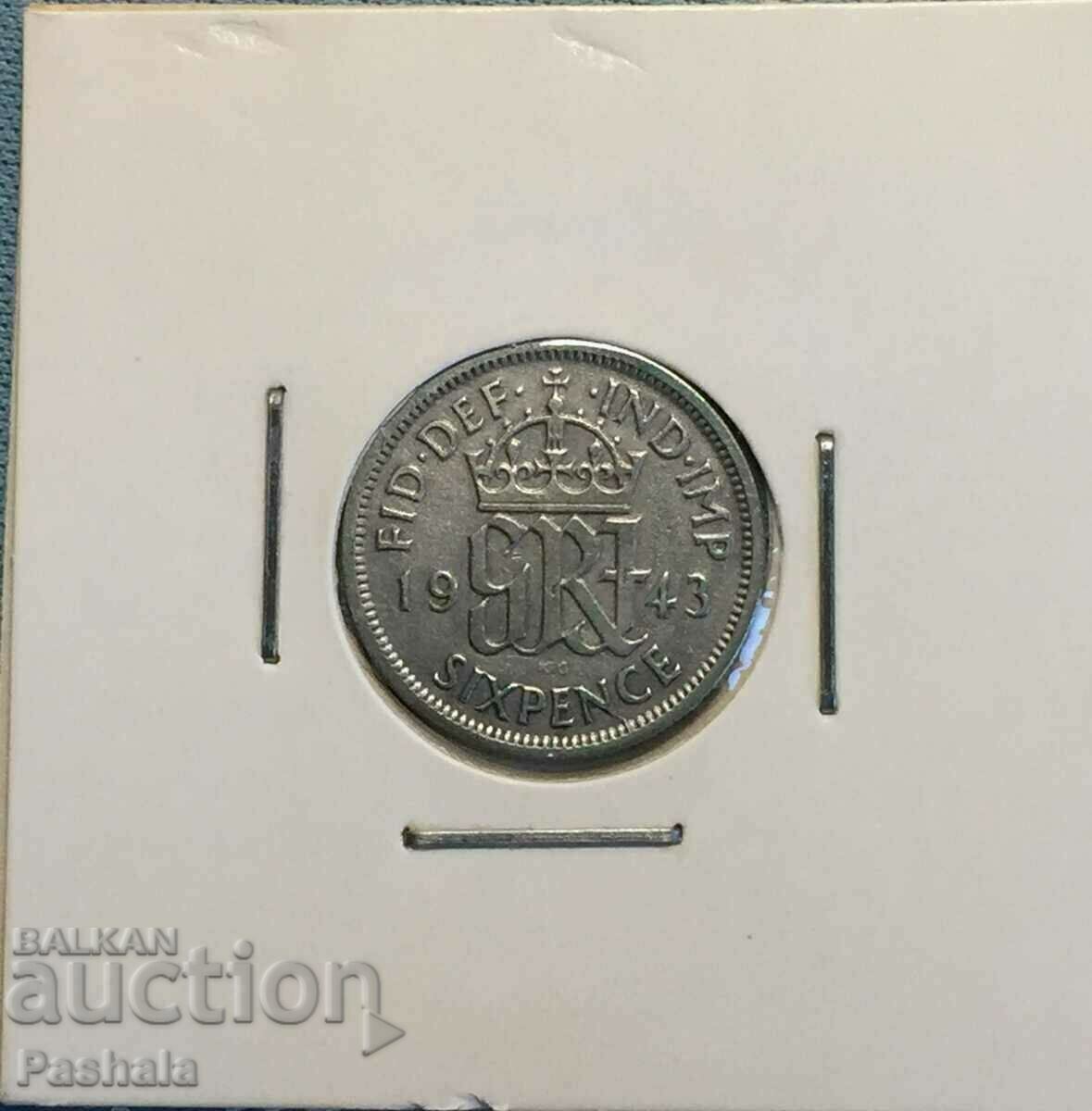 Great Britain 6 pence 1943