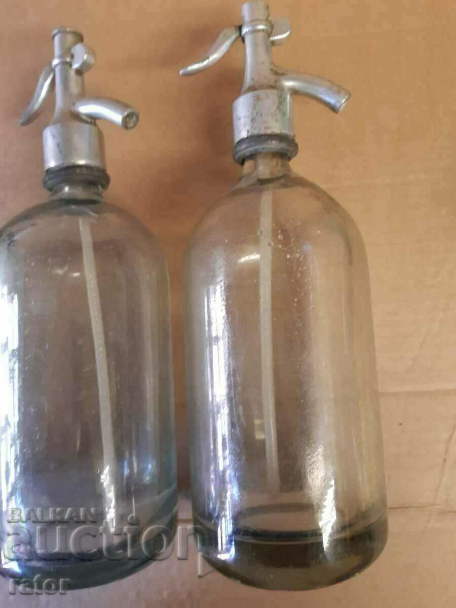 Delivery of Old glass siphon for carbonated water - Ruse. Siphons - 3 pieces Delivery of Old glass siphon for carbonated water - Ruse. Siphons - 3 pieces