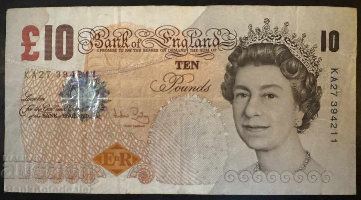 Anglia 10 Pounds 2004-11 Bailey Pick 389c Ref 4211