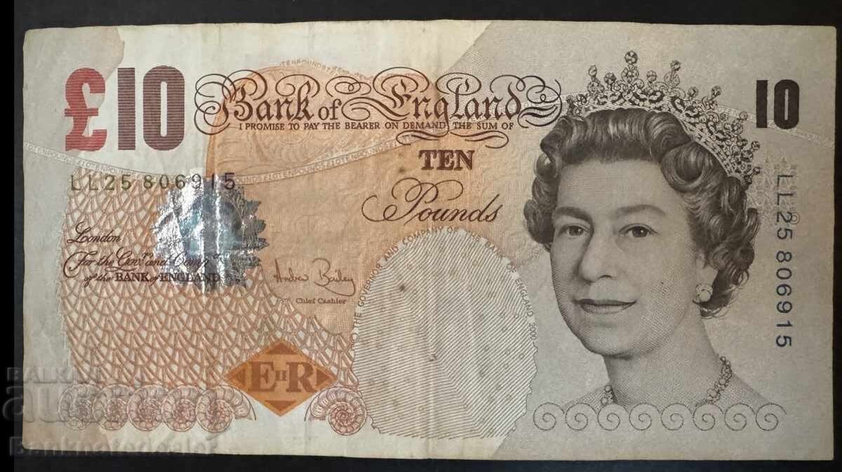 Anglia 10 Pounds 2004-11 Bailey Pick 389c Ref 6915
