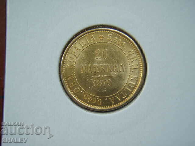 20 Markkaa 1879 Finland - XF/AU (gold) with price € 969.89 | 1896.95 BGN 20 Markkaa 1879 Finland - XF/AU (gold) with price € 969.89 | 1896.95 BGN