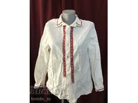 Women's shirt with hand embroidery and mother-of-pearl buttons, FOLK COSTUME