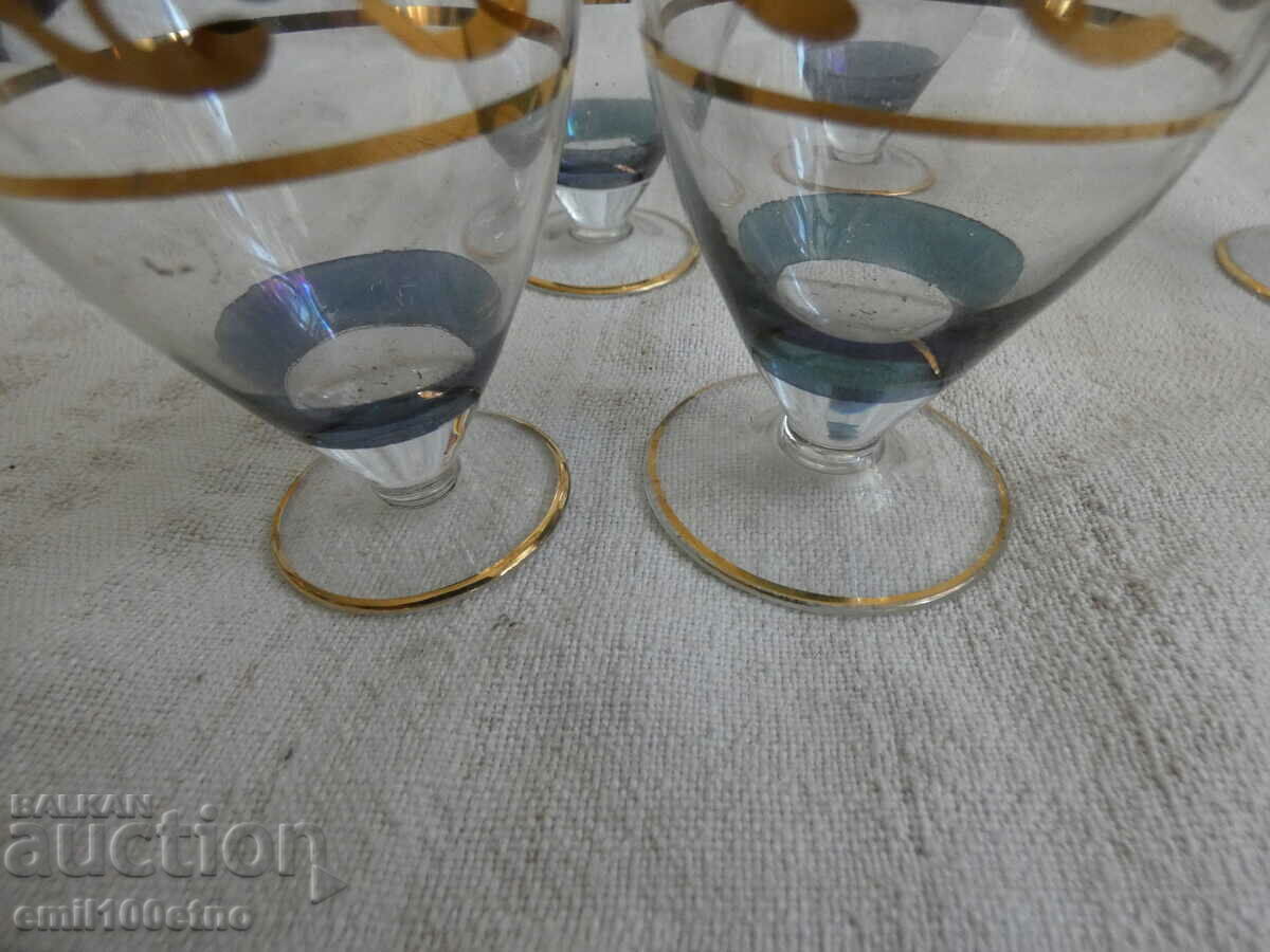 Brandy set old very thin glass - 5 Brandy set old very thin glass - 5