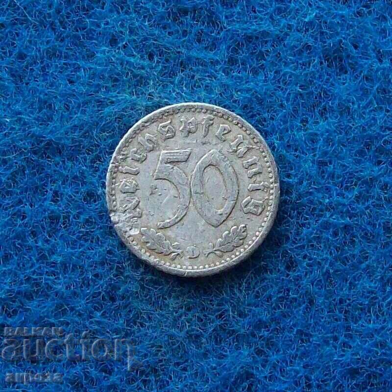 50 pfennigs Γερμανία 1940-σπάνια