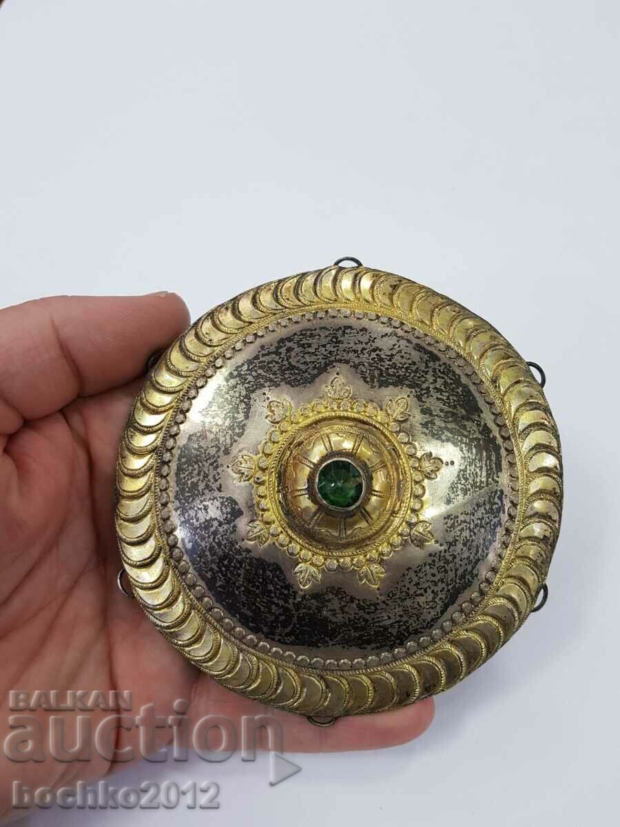 Unique silver gilded Revival jewelry warm 19th century