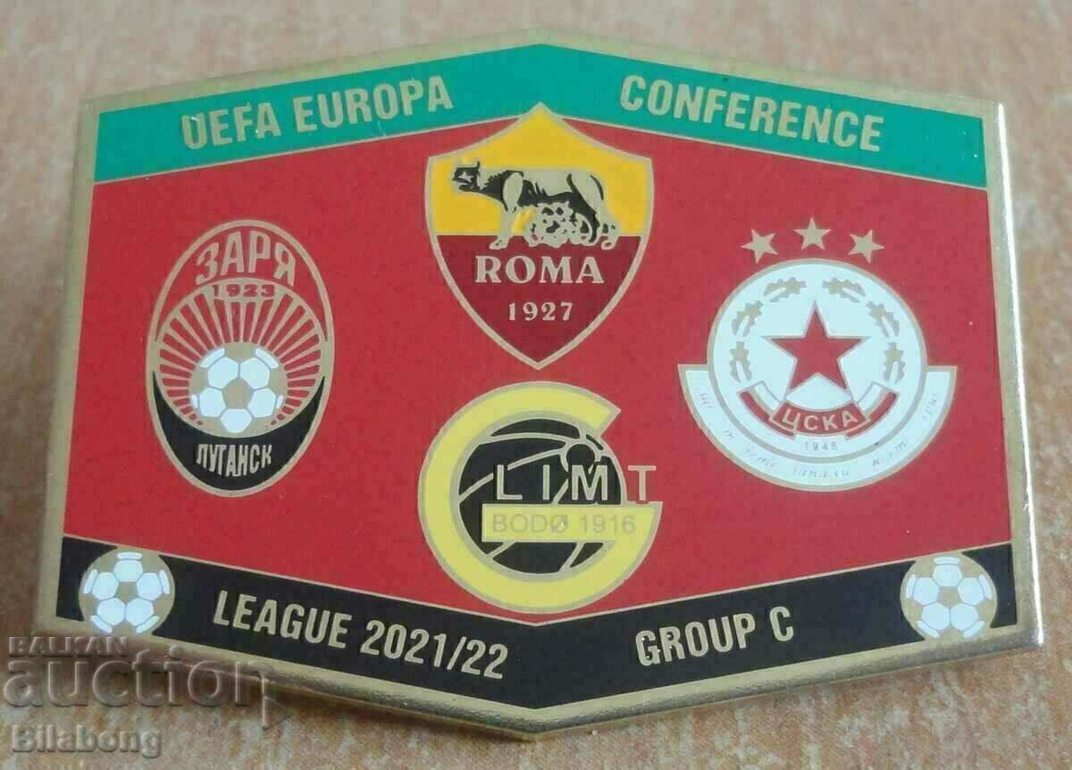 Insigna clubului de fotbal CSKA - Liga de conferințe 2021/22 Insigna clubului de fotbal CSKA - Liga de conferințe 2021/22