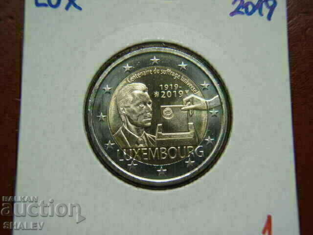 2 euro 2019 Luxemburg „vot de 100 de ani”(1) Luxemburg 2 euro cu preț € 5.59 | 10.93 BGN