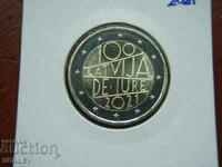 2 euro 2021 Latvia "100 years" /Латвия/ - Unc (2 евро)