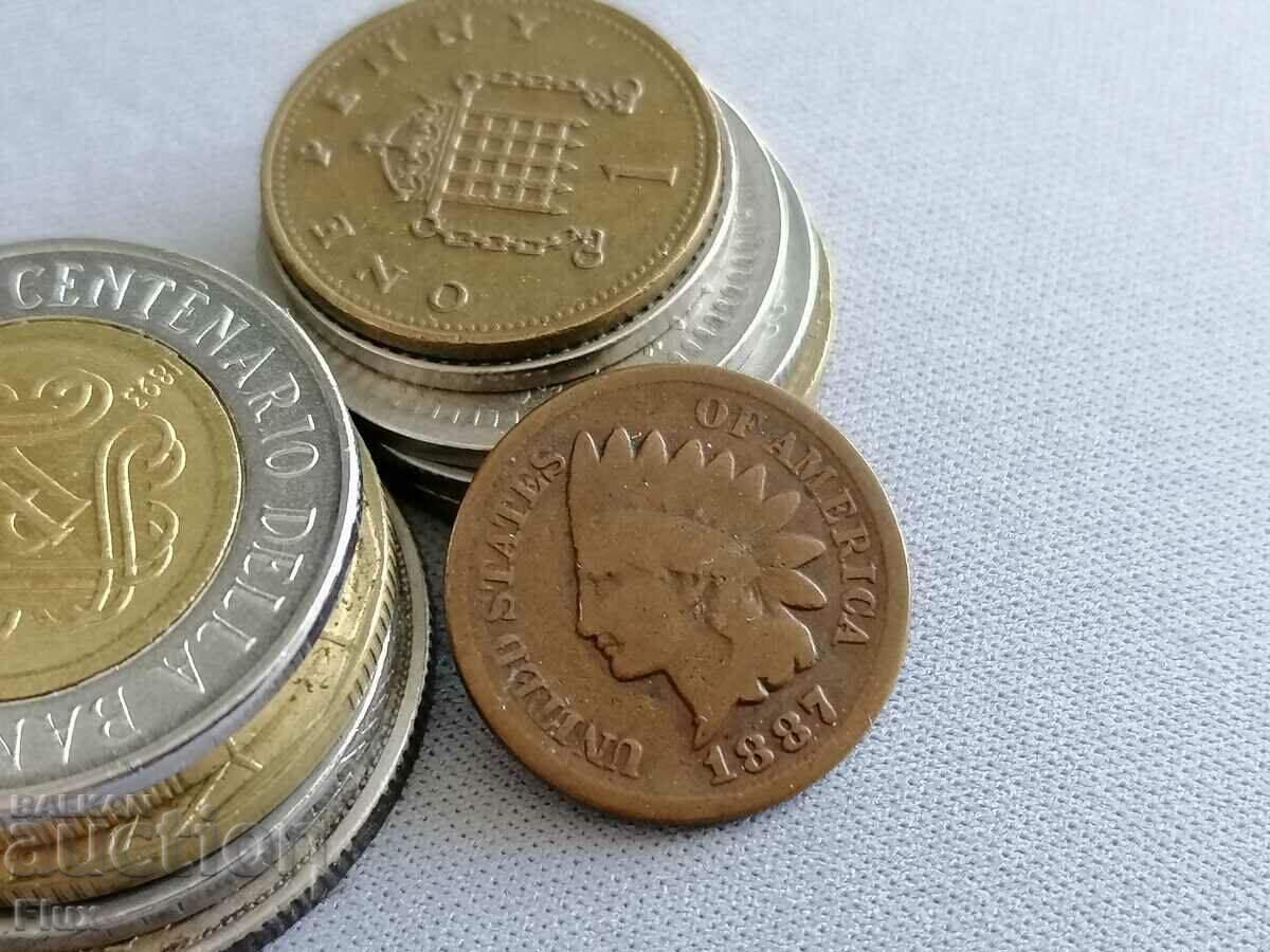 Coin - US - 1 cent 1887 with price 16.00 BGN | € 8.18 Coin - US - 1 cent 1887 with price 16.00 BGN | € 8.18