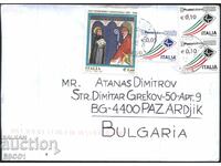 Пътувал плик с марки Свети Франсис Карачоло 2008 от Италия